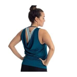 Handful NWT Women's Active Scoop Tank Blue Sz Small